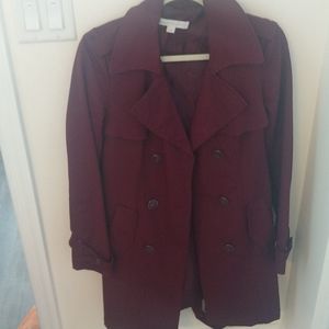Cranberry mid length trench coat